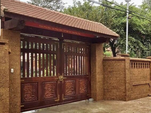 Thi công công trình Tường bao bằng đá ong