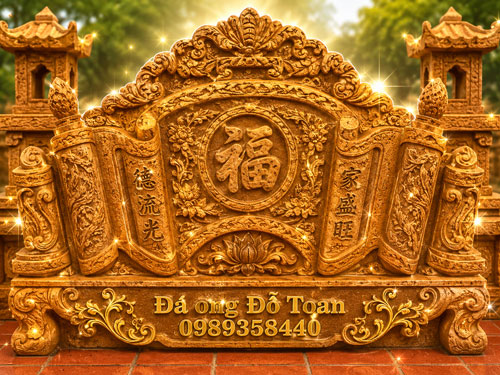 Bức cuốn thư làm bằng đá ong